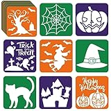 36pcs Halloween Drawing Stencils for Kids 8 Inch Pumpkins Sidewalk Chalk Stencils Painting Large Washable Reusable Halloween Themed Primary Shape Template for Kids Toddlers Preschool