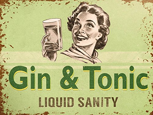 The Original Metal Sign Company Fridge Magnet - Gin And Tonic - Liquid Sanity