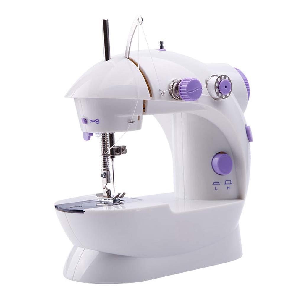 Draagbare naaimachine, 2 snelheden, automatische naaimachine, met pedaal voor stof of stof voor kinderen