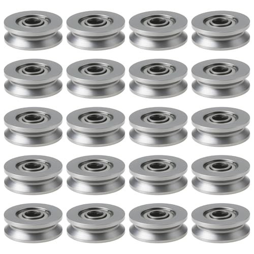 AS Axis Spindleon 20 Roulements à Billes étanches à Gorge en V V623ZZ pour Poulie de Guidage 12 X 3 X 4 Mm