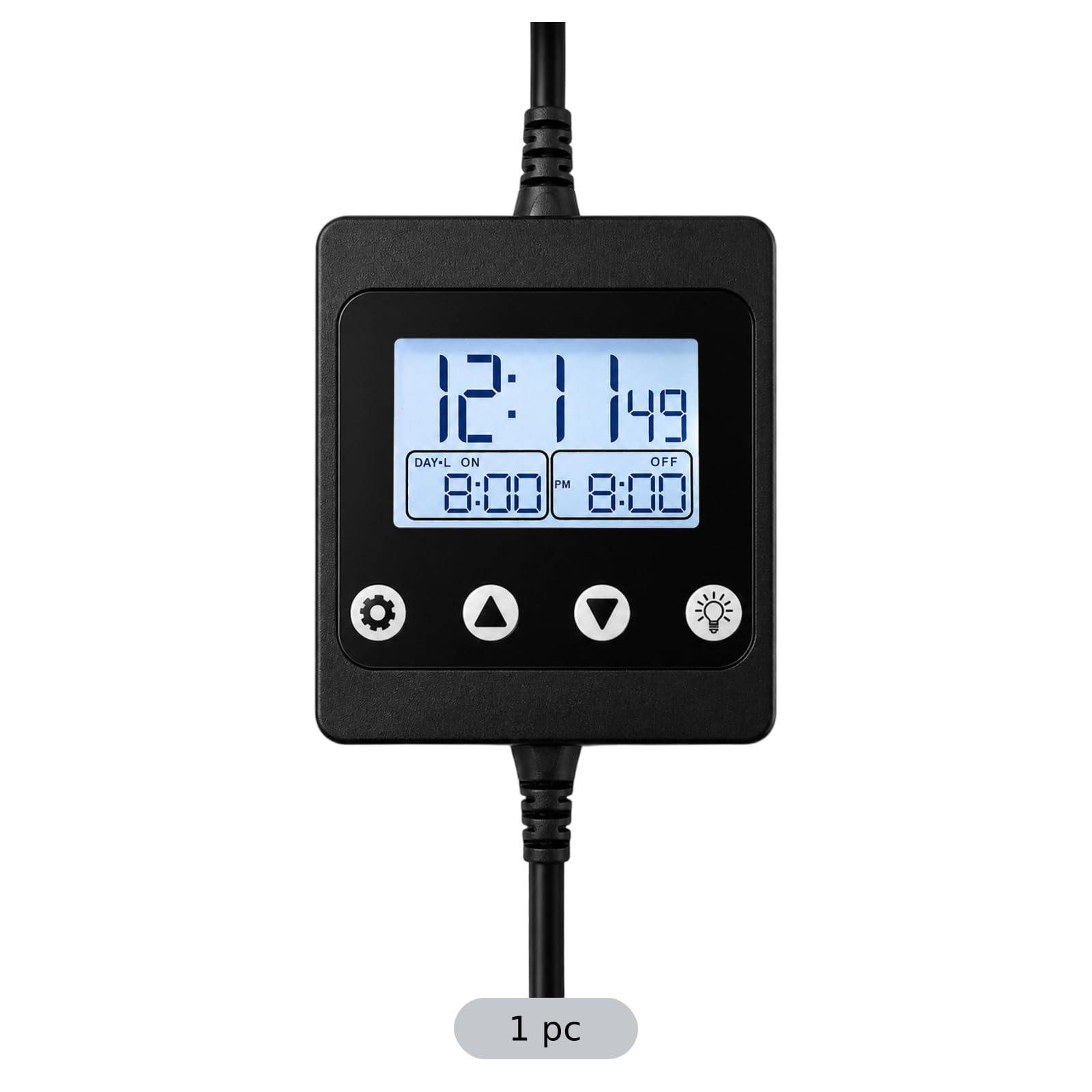 Aquarien-Lichttimer und Dimmer, LED-Steuerung für Aquarium und Pflanzenaquarium, Sonnenaufgangs- und Sonnenuntergangssimulation, 120 W 5 A, 8 Zeit- und Dimmgruppen