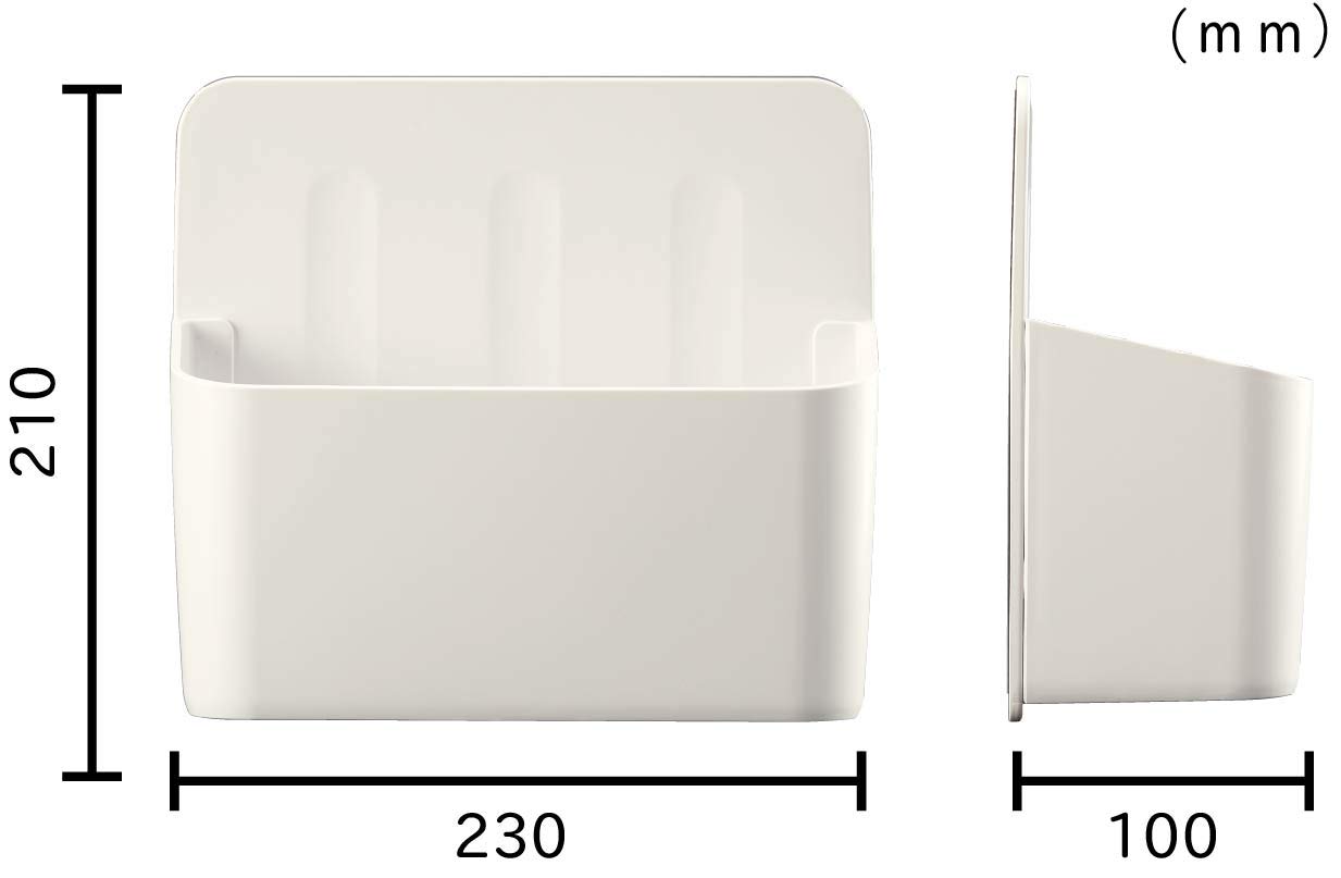Topre MPB-001 Bathroom Magnetic Bottle Rack, Storage, White, W9.1 x H8.3 x D 3.9 inches (230 x 210 x 100 mm)