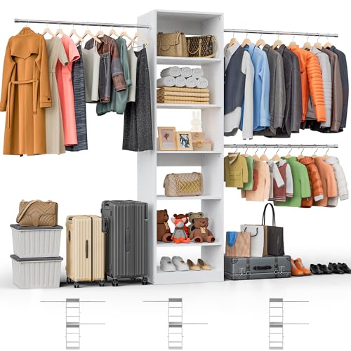 Walk in Closet Organizer System - Built-in Garment Rack with