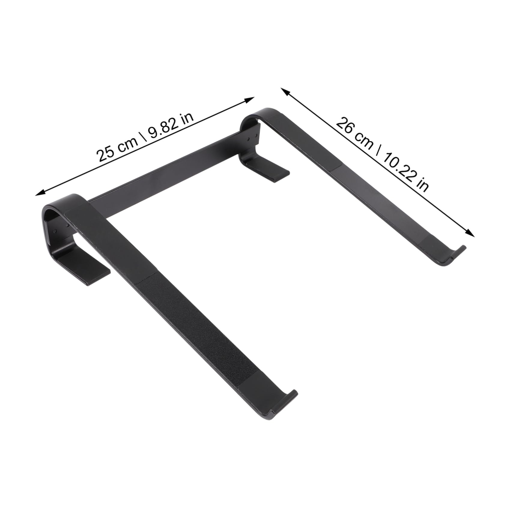 LALAFINA Supporto Laptop da Scrivania in Lega di Alluminio Nero | Design Verticale per Gaming Laptop e Notebook, Supporto Stabile Struttura a Punti, Base Rinforzata
