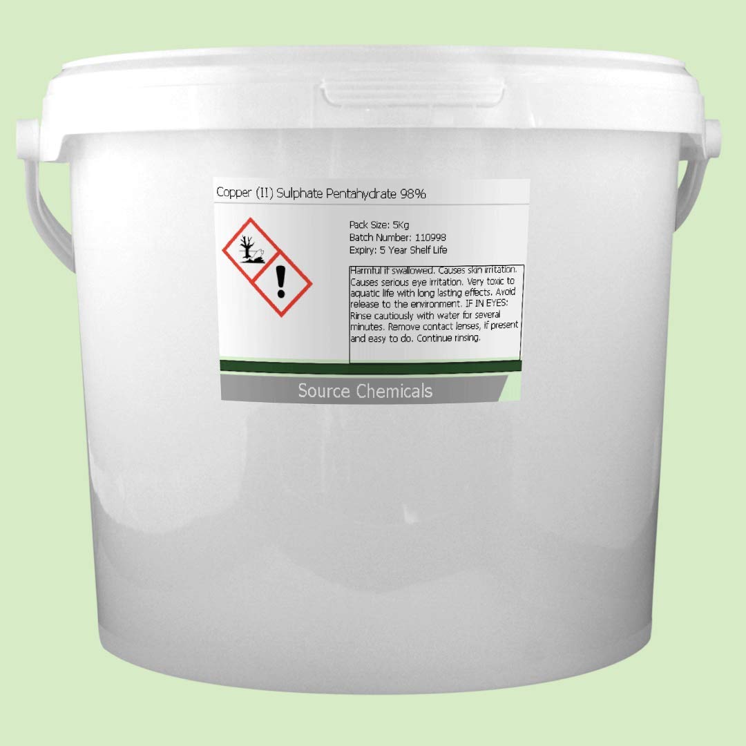 Copper (II) Sulphate Pentahydrate 98% 5Kg Including Delivery