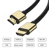 Multifunción: longitud de 0,25 m / 0,5 m / 1 m / 1,5 m / 2 m / 3 m. Admite dinámico HDR10 / Dolby Vision / HDCP 2.2 / pantalla de vídeo 3D / color de 12 bits, mejora los valores de cada momento para profundidad, detalle, brillo, velocidad de actualización variable (VRR) y transporte rápido de marco. Canal de retorno de audio mejorado (eARC), detalles realistas mostrarán.