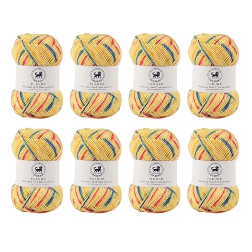 Image of Nestnhaven Acrowools Fleure Hand Knitting and Crochet Yarn. Pack of 1 Ball - 100gms. Shade no - NNHF (Multicolor23) | (800 Gm)