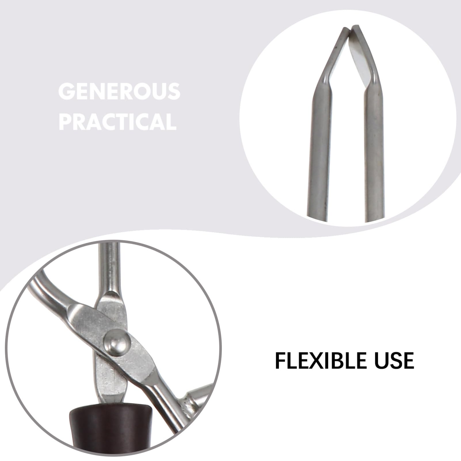 Pinza per Carbone Allungata in Acciaio Inox e Legno, Antiscivolo | Utensili Barbecue, Accessori per Barbecue Lla, Pinza Barbecue Lunga, Vacanze Estive