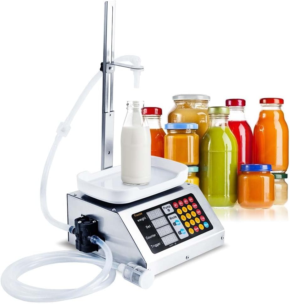 ZONEPACK 10ml-3L Digital Control Semi Automatic Liquid Filling Weighing Machine Bottle Water Filler