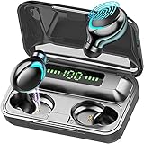 JIMEI AMA F9-5 Wireless Earbuds, 5.0 Headphones TWS True Wireless Earphones for iPhone/Android, Touch Control, IPX7 Waterproof with Portable Charging Case