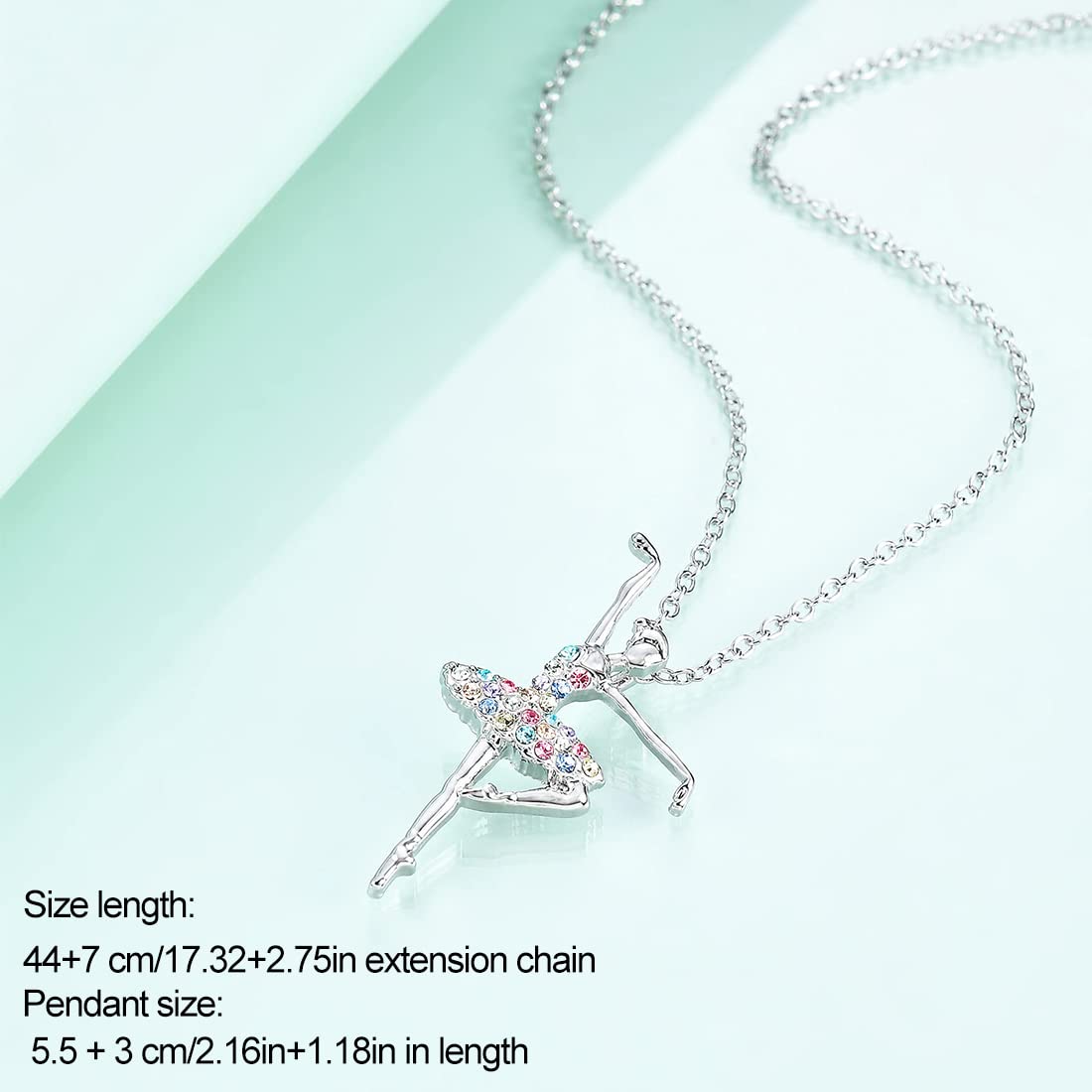 Set 3 Colliers Fille Strass – Fée Des Fleurs, Ballerine & Chat – Bijoux Cristal Magique Enfant