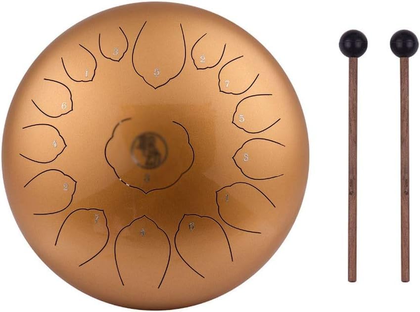 14-calowy mini 15-tonowy stalowy bęben instrument perkusyjny instrument tamburyn z pałeczkami do muzyki