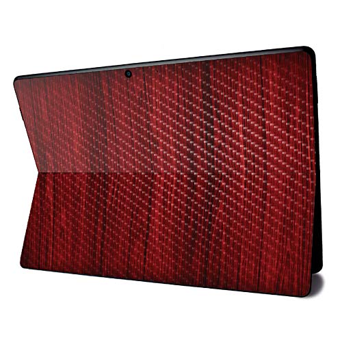 Image of MightySkins Carbon Fiber Skin for Microsoft Surface Pro X - Cherry Grain | Textured Carbon Fiber Finish | Easy to Apply, Remove, and Change Styles | Made in The USA