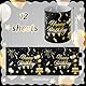 Xialvyu 12 Stück Windlichter Tischdeko Schön Geburtstagsdeko Tisch Happy Birthday Schwarz Gold Tischdeko Geburtstag Wiederverwendbar Windlichter Deko für Teelichter oder Kerzen