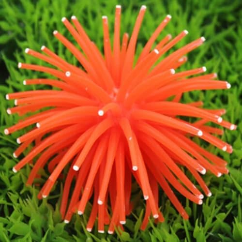Image of Artificial Sea Anemone Aquarium Decorations, Silicone Coral Plant, Green, Fish Tank Ornaments, Underwater Decor