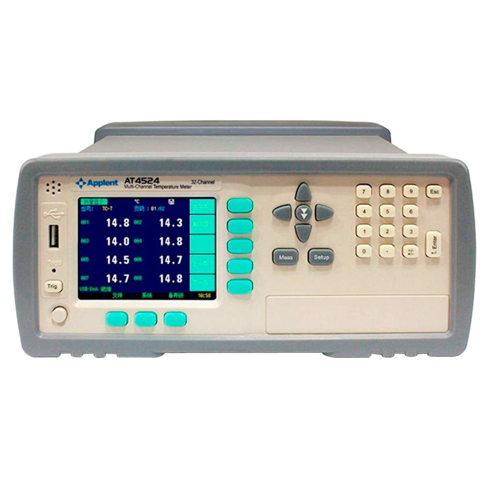 Tongbao AT4524 Digital 24 Channels Temperature Recorder Meter Temperature Data Logger with TFT-LCD Display Thermocouple Data Logger -200 Degree to 1300 Degree