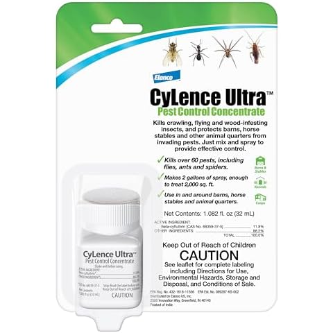Elanco CyLence Ultra Pest Control Concentrate Indoor & Outdoor Insecticide | Kills Over 60 Pests | 32 mL Bottle Cover