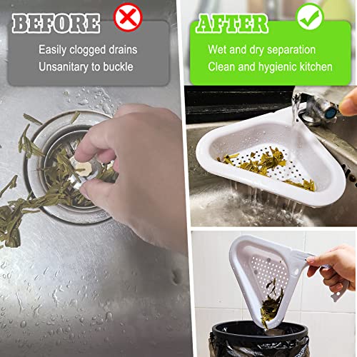 Klyuqoz KSDB Sink Swan Drain Basket Pack Of 4, Adjustable Kitchen Sink Drain Basket, Triangle Sink Basket thumb #5