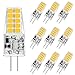 Aourow LED G4 Bombilla de Luz de 3,5 W,Blanco Cálido 3000K G4 Bombillas LED 350LM Reemplazo para Lámparas Halógenas 20W/35W,12V AC/DC,Sin Parpadeo,No Regulable,Ángulo de Haz de 360 °,10 Piezas