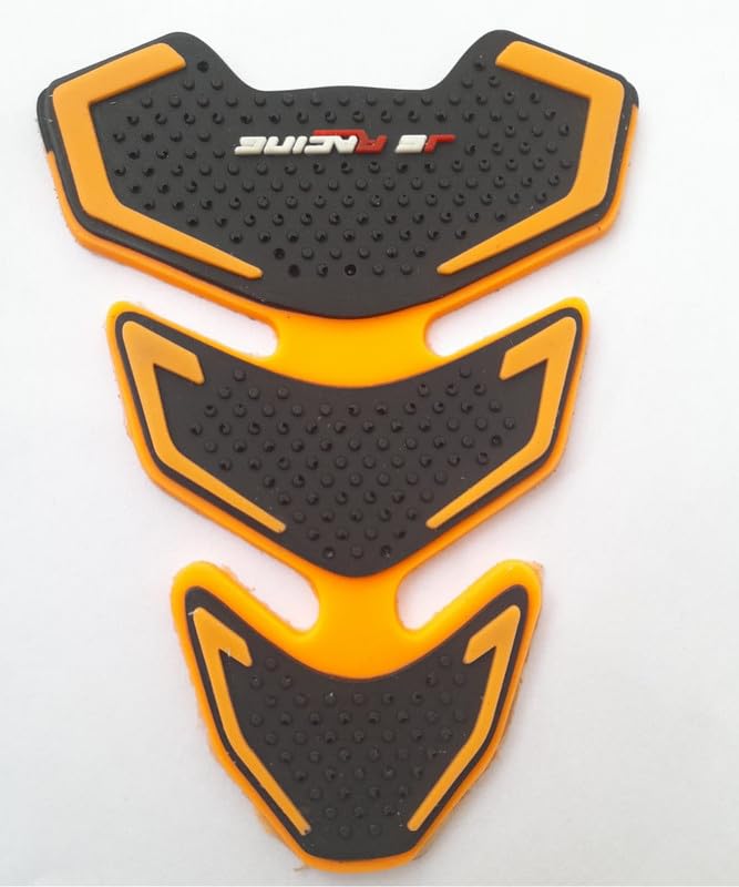 AUTONEST Arrow Design Bike Rubber Tank Pad (Orange & Black) (Pack of 1) (11.5cm x 8cm) Compatible with Honda CBR 150R-image-26