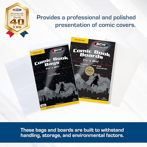 Sacs de bande dessinée Golden Age protection sans acide BCW 100ct