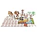 PowerTRC 58 Pcs Wild West Cowboys and Indians Plastic Figures Toys Play Set, Toy Figure Action Soldiers and Native American Accessories Figure Playset Birthday Gift
