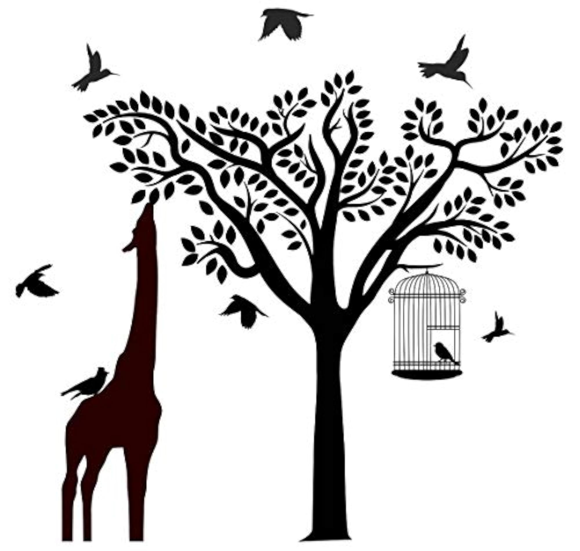 Giraffe Multi Extra Large PVC Vinyl Wallsticker