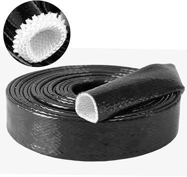 Diesel Heater Exhaust Insulation 1/2" 5/8'' 3/4" 1" Heat Shielded Fire Thermo Armor Fire Sleeve Silicone Coated Fire Line