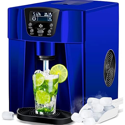 Máquina de hielo Kesser 100 W | 12 kg 24 h | 2 tamaños de cubo | temporizador Cover
