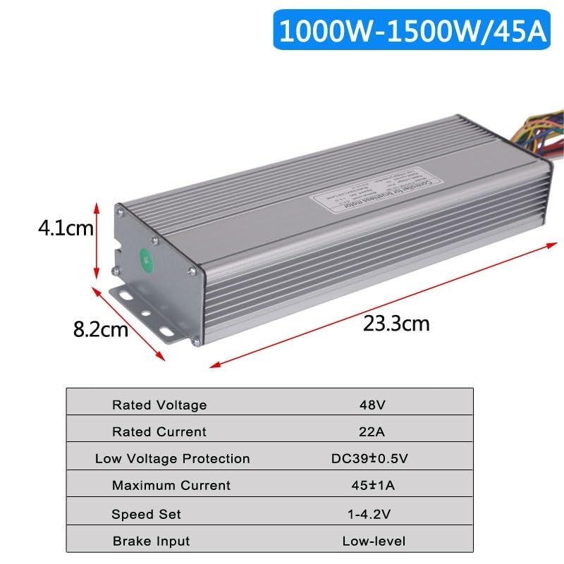 Centralina Monopattino Elettrico Controller bici elettrica 36V 48V Controller Ebike Sensorless 250W 350W 500W 750W 1000W 1500W Controller Dual Mode onda sinusoidale Centralina Bici Elettrica(Color:36V