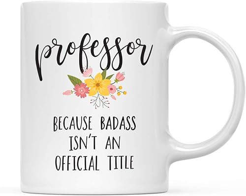 Miniatura 7 de Andaz Press Taza de café de 11 onzas, regalo de broma, madrina porque Badass no es un título oficial, gráfico floral, paquete de 1