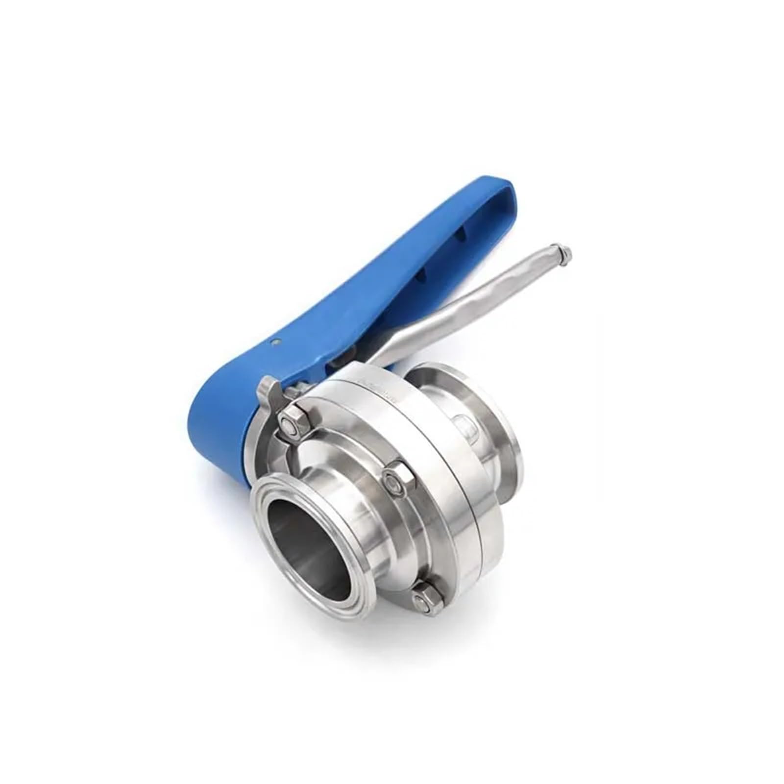 Butterfly Valve Válvula de mariposa triple abrazadera con gatillo presión acero inoxidable SS304, diámetro exterior 50,5 mm y 64, casquillo 3/4" 1" 2", for elaboración cerveza(51mm Ferrule 64)