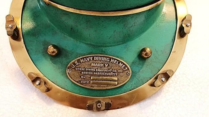 Antique 18" Inch Diving Divers Helmet Vintage U.S Navy Mark V Scuba Diving Helmet