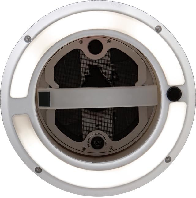 MAXXAIR Wentylator dachowy Maxxfan Dome Plus, 15 cm, z oświetleniem LED, biały, ręczny, do montażu na dachu lub na ścianie bocznej, do łazienki i pryszniców