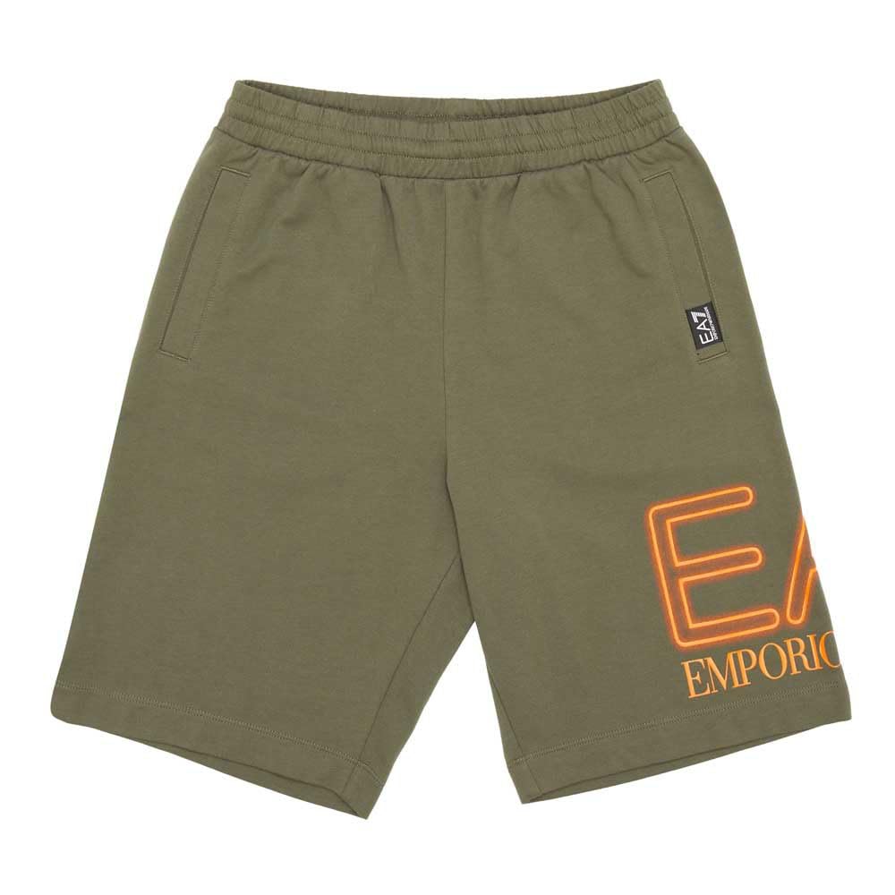 Emporio Armani EA7 Bermuda pour enfants et adolescents Logo Series Boy en coton - 3DBS57 (16 ans, Beetle)