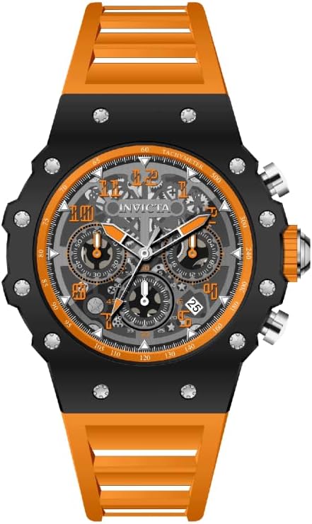 Invicta Racing Men 43.5mm Acrylic Black Silver dial MG53 Quartz