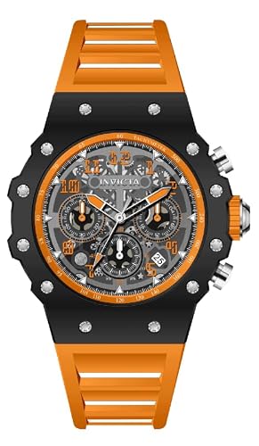 Invicta Racing Men 43.5mm Acrylic Black Silver dial MG53 Quartz