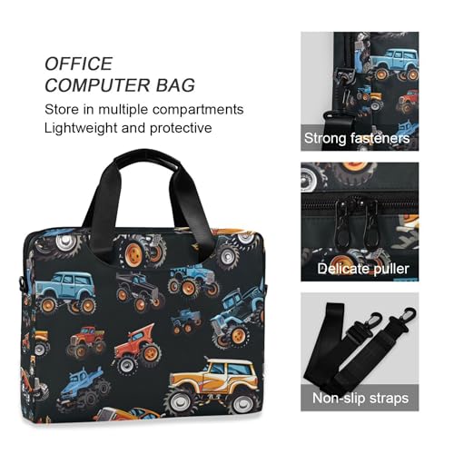 Bolso para portátil ALAZA Monster Truck Cartoon, 13-15.6 pulg miniatura 5