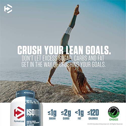 Dymatize Iso100 Hydrolyzed Protein Powder, 100% Whey Isolate Protein, 25G Of Protein, 5.5G Bcaas, Gluten Free, Fast Absorbing, Easy Digesting, Cookies And Cream, 5 Pound #TOP6