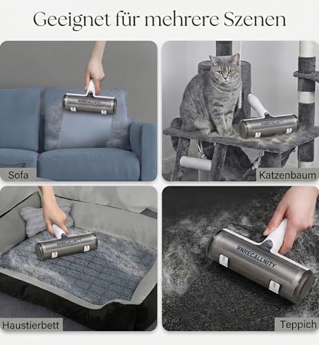 RNRECALLNITY Katzenhaarentferner & Tierhaarentferner Fusselroller – Haarroller für Hunde- und Katzenhaare, entfernt Tierhaare von Kleidung, Sofa, Teppich und Auto – Wiederverwendbar