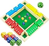 rytopt Shut The Box, Shut The Box 4 Spieler, Back to School Supplies, 2-4 Spieler Familie Holz Brett Tisch Mathematik Spiele, Board Games, 8 Würfel Tischspielzeug, Christmas, Party Favors