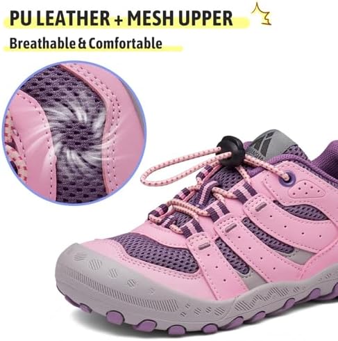 Mishansha Kids Hiking Shoes Boys Girls Sneakers Pink 1 Little Kid