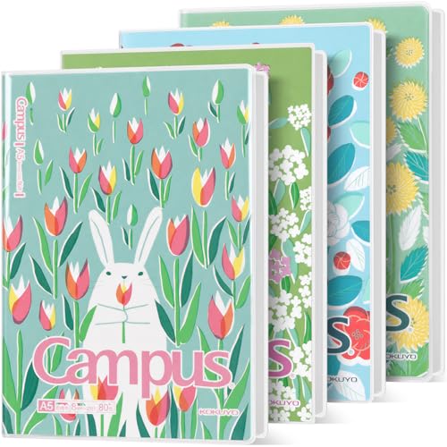 Carnet de notes A5 ligné avec pois KOKUYO Campus 80 feuilles pour des tracés parfaits