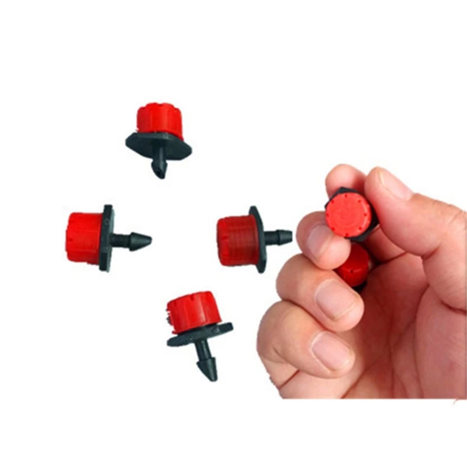 Emisores de riego por goteo, 300 unidades de microflujo para manguera de 1/4 pulgadas, sistema de riego de jardín, solución de riego para sistema de riego por goteo