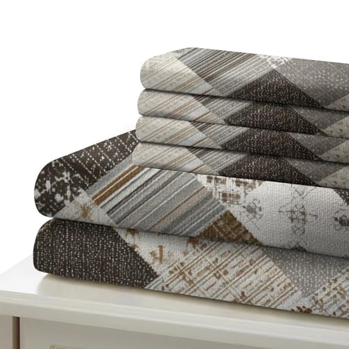 Tissu patchwork 3D imprimé drap de couette microfibre pour lit single - 7