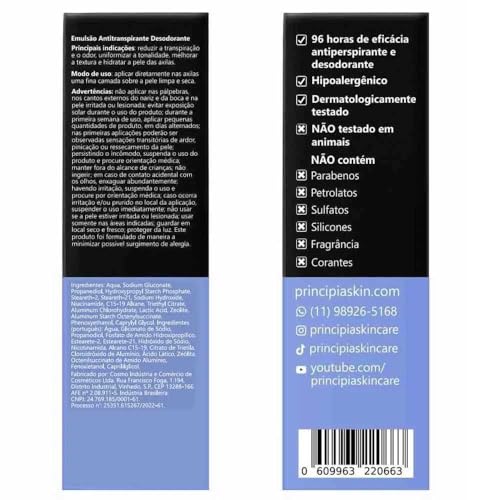 Antitranspirante Desodorante Principia AD-01