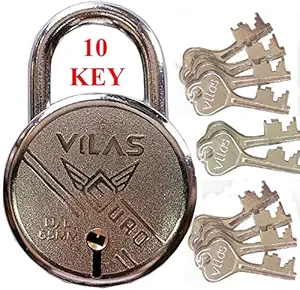 Lock with 10 keys for main gate 65MM BIG SIZE KEY LOCK MAIN DOOR HOME LOCK (DUAL LOCK) BOTH SIDE LOCKING