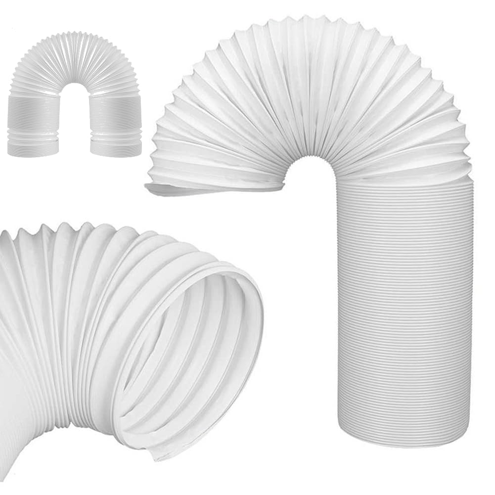 Portable Air Conditioner Hose, Exhaust Vent Hose with 5.12 Inch Diameter, Anti-Clockwise Thread, 78 Inch Length, Air Conditioner Exhaust Hose, Universal Air Conditioners Kits Parts