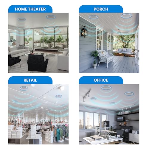 Acoustic Audio By Goldwood CS-IC83-2PR Acoustic Audio Cs-Ic83 In Ceiling 8 Inch Speaker 2 Pair Pack 3 Way Home Theater 1400 Watt thumb #7