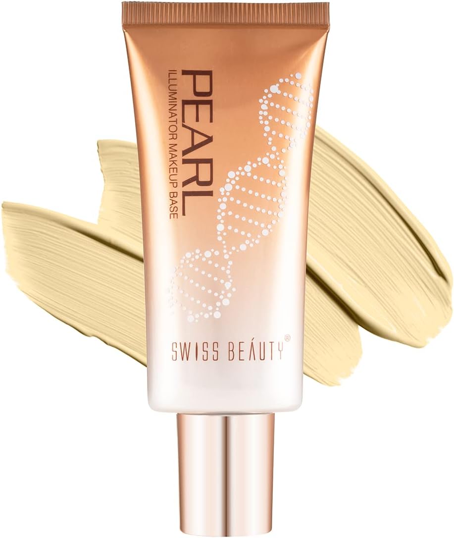 SWISS BESUTY Happy Deals Liquid Pearl Illuminator Makeup Base (Golden Pink, 35 g)